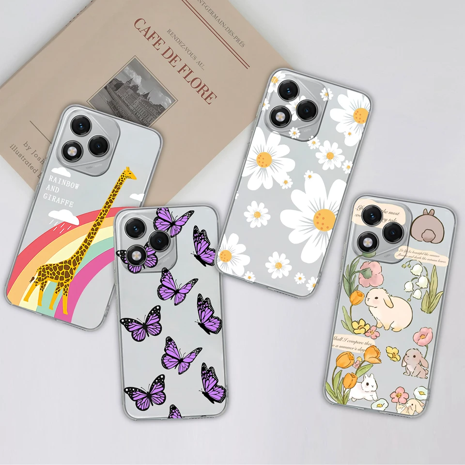 Brilliant Flower Butterfly Transparent Phone Case