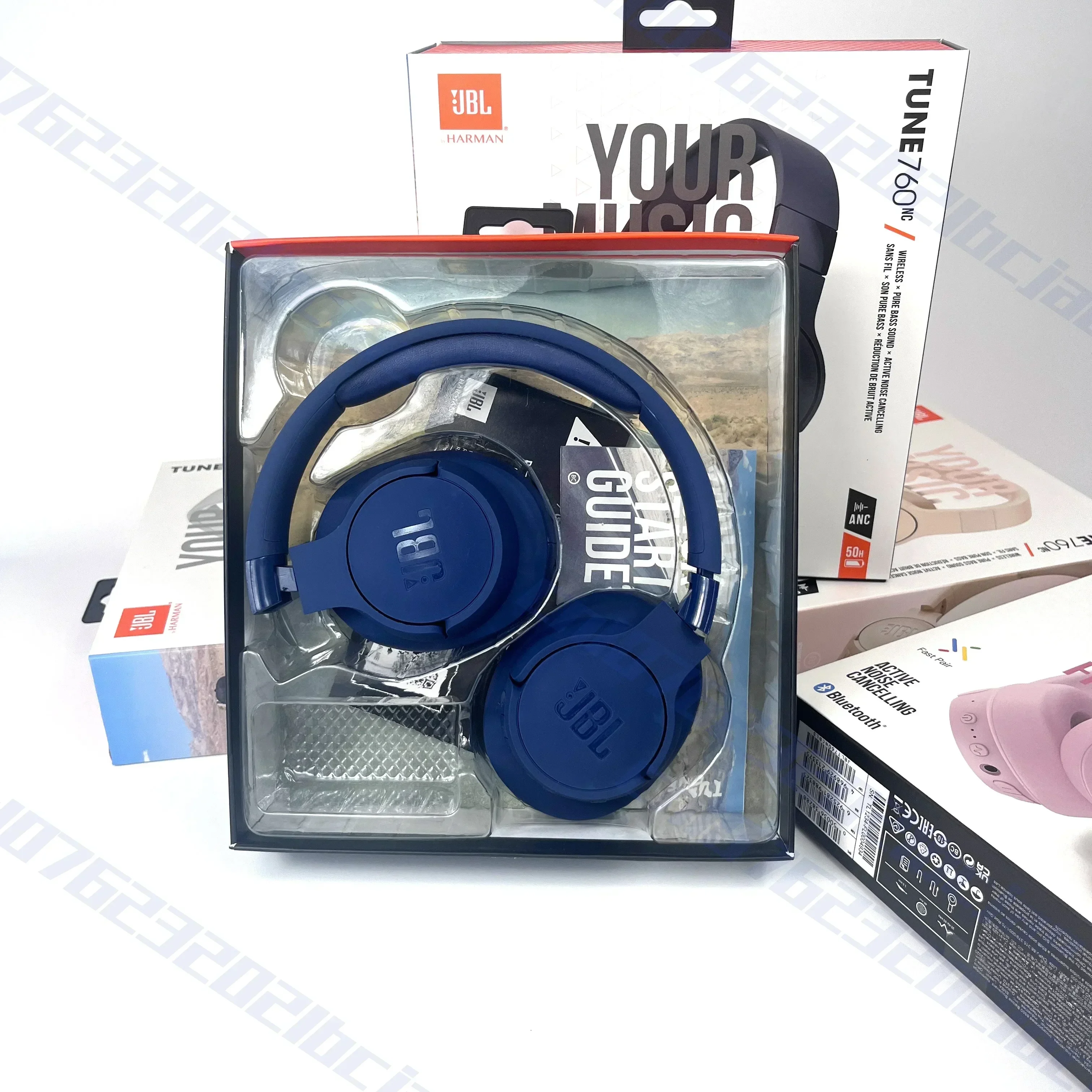 سماعات JBL Tune 760NC الأصلية القابلة للطي فوق الأ...