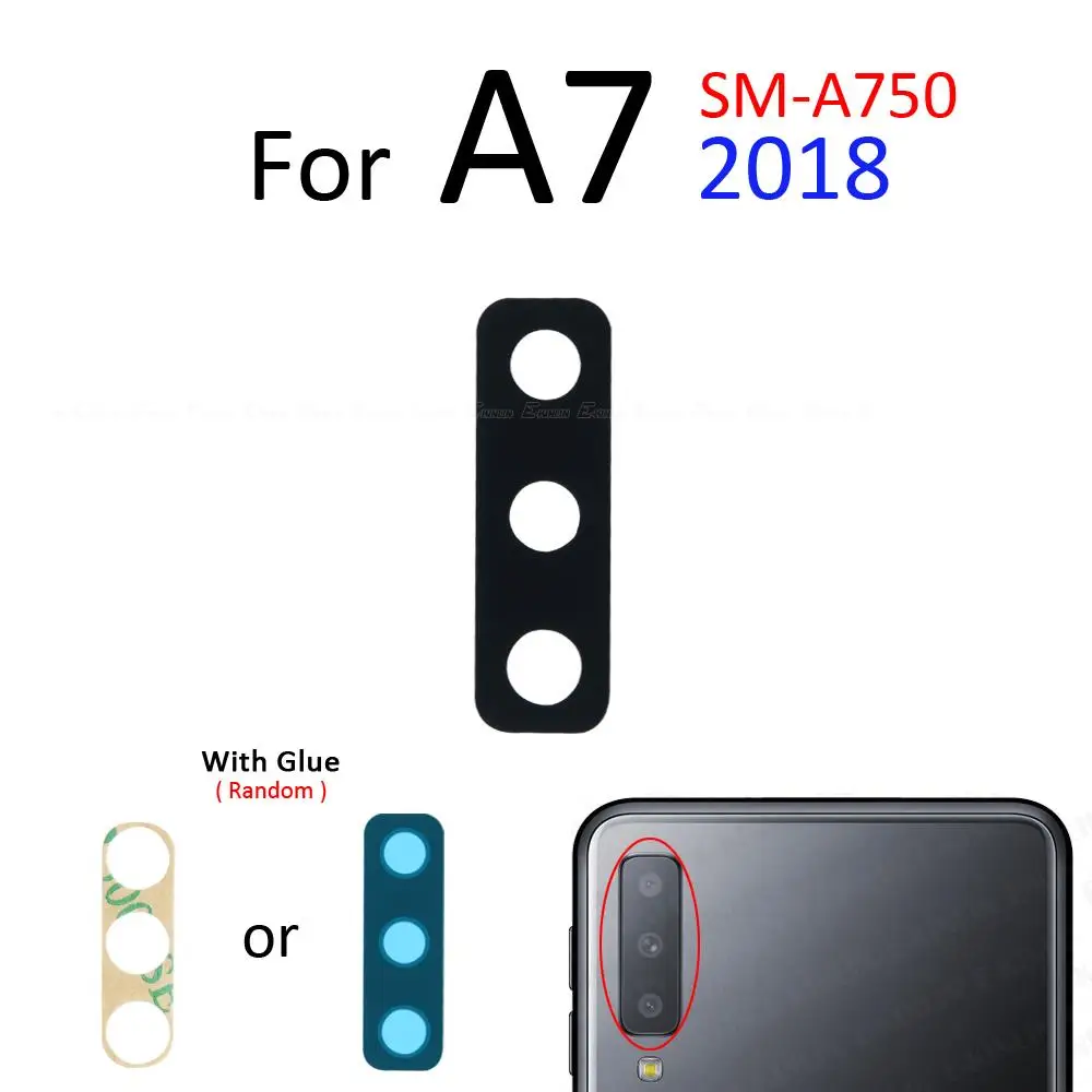 Rear Camera Lens With Glue Sticker For Samsung Galaxy A3 A5 A7 A6 A8 Plus A9 2018 2017 Back Camera Glass Replacement Parts
