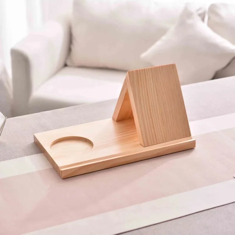 Holder Portable Reading Bookcase Wooden Triangle Reading StandCreative Solid Wood Triangle Bookmark Holder Home Wooden With Cup