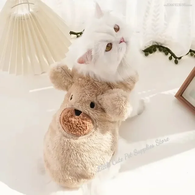 Cute Dog Clothes Winter Vest For Small Dogs Cats Warm Pets Sweater Soft Flannel Puppy Puffer Jacket Dog Accessories Supplies Xxs 4