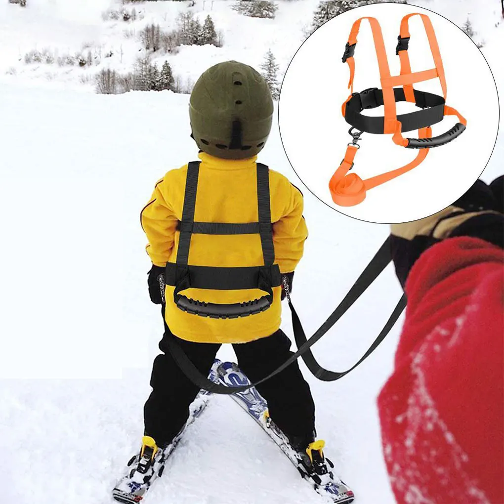 Snowboard Trainer For Children Easy Speed Control On Slopes Adjustable Size Both Shoulder - Waist