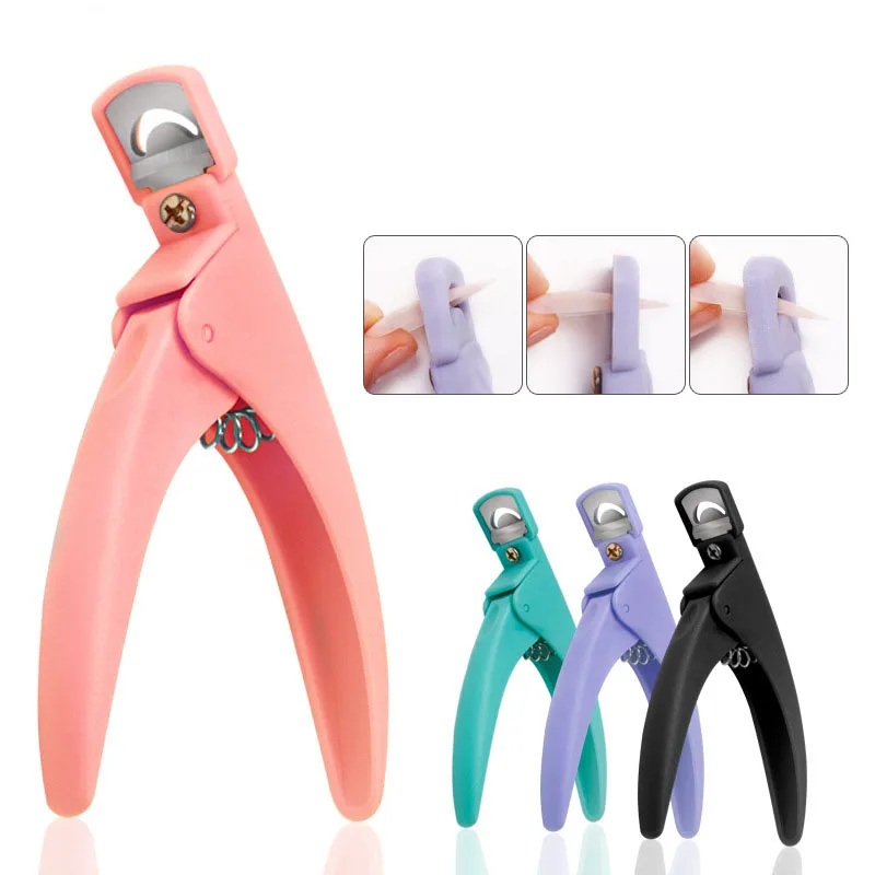 Nail Clipper Professional Fake Nail Cutter Straight Edge Acrylic Clipper Tips Manicure Guillotine Cut False Nails