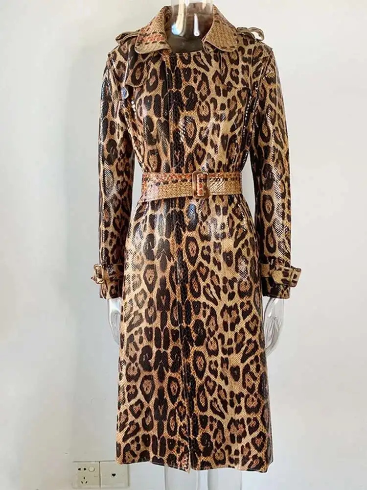 【fenon】 leopard long trench coat DHgate.com:Womens Leopard Print Oversize Trench Coat - Long