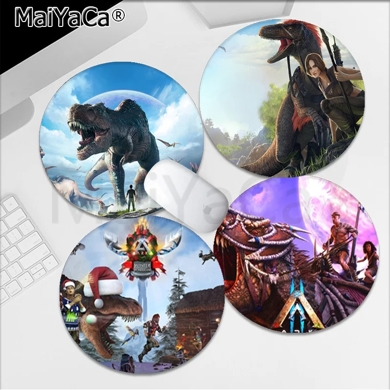 

Ark Survival Evolved Mousepad 20x20cm Round Desktop Desk Mat Kawaii Gaming Accessories Students Writing Pad For PC Desk Pad