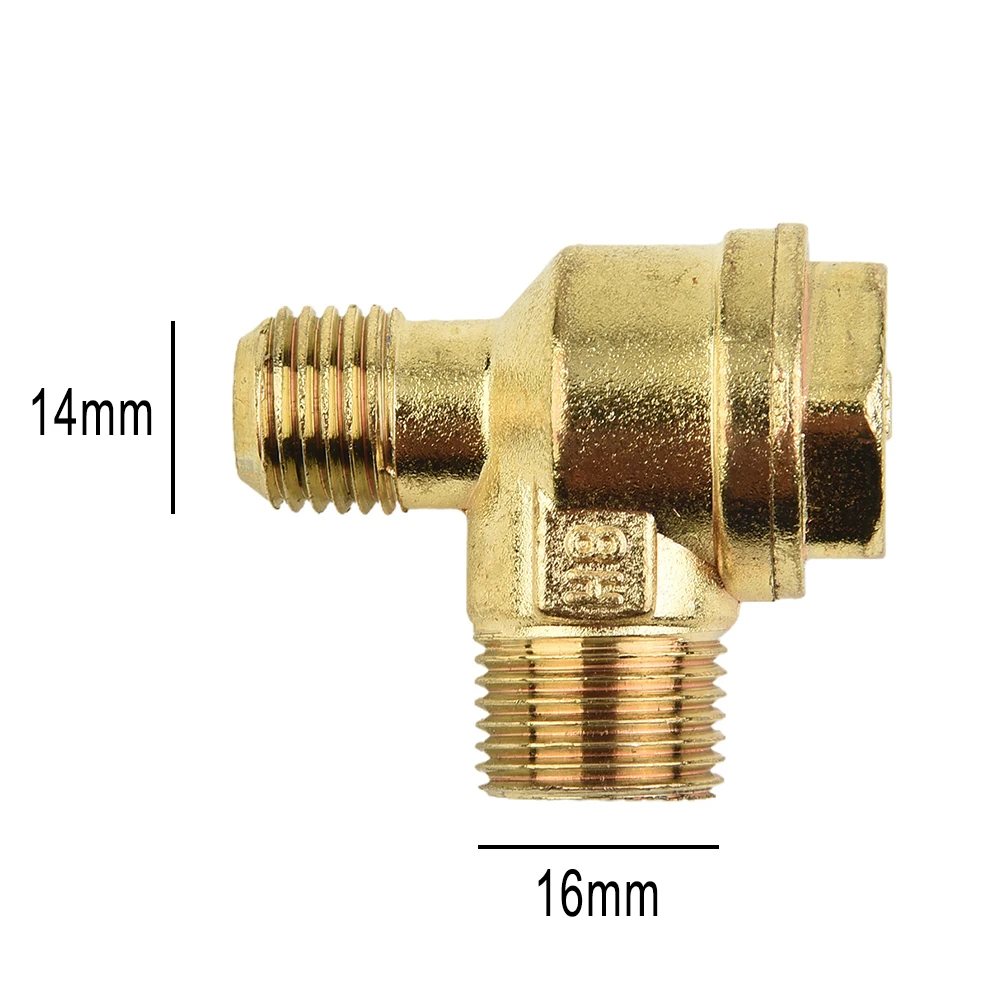 

Check Valve Tools For Air Compressor Zinc Alloy 16x14mm 2 Port Check Valve Connector Tool Oil-free Air Compressor