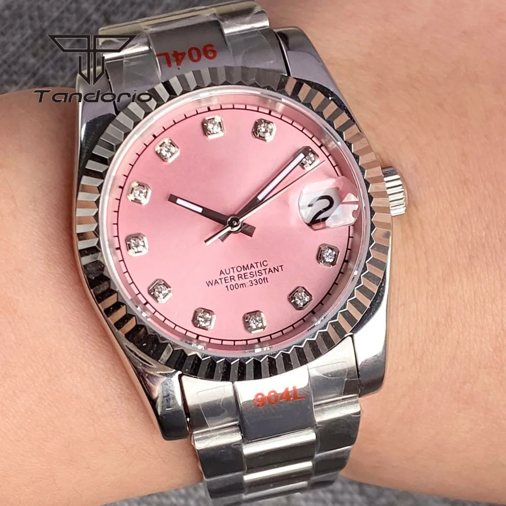 Автоматические Стальные часы с сапфировым стеклом, 36 мм/39 мм