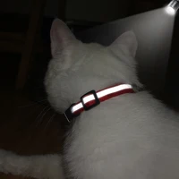 Reflective Cat Collar Personalized Safety Breakaway Cats Collars with Bell Quick Release ID Nameplate Necklace Free Engraving 2
