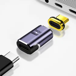 Enhanced USB4.0 Magnetic Fast Charge Converter Cable with 8K@60Hz Display Capability (Straight Adapter)