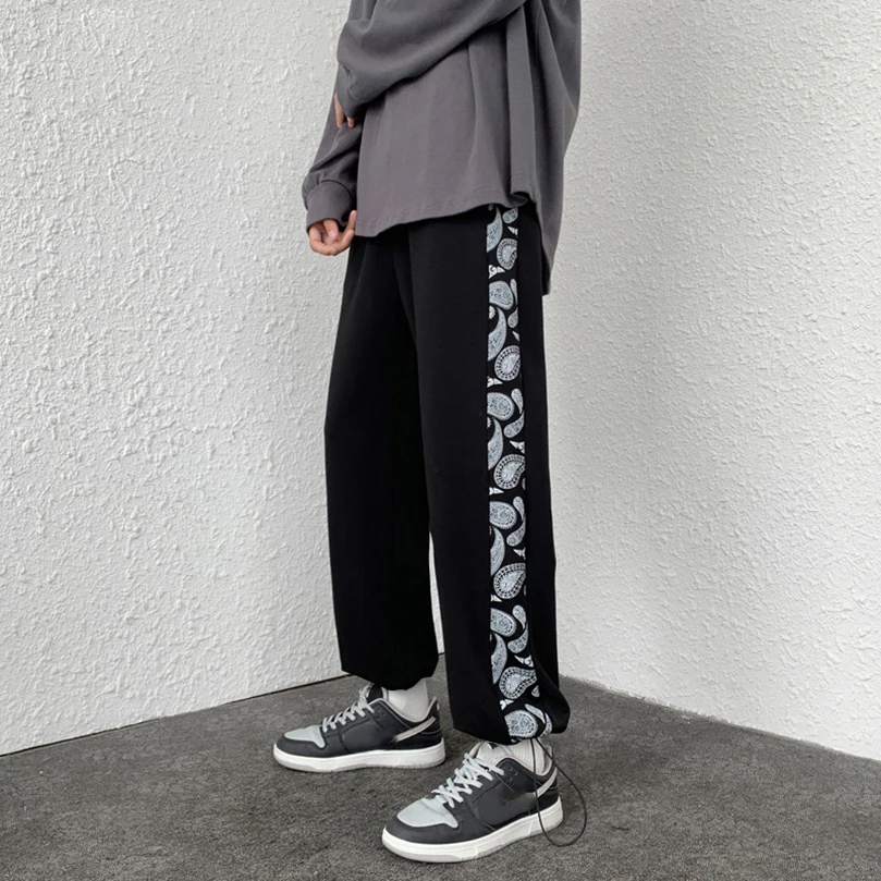 

Spring Summer Bandana Sweatpants Men Women Drawstring Joggers Sportswear Wide Leg Sweat Pants Casual Pants 2023