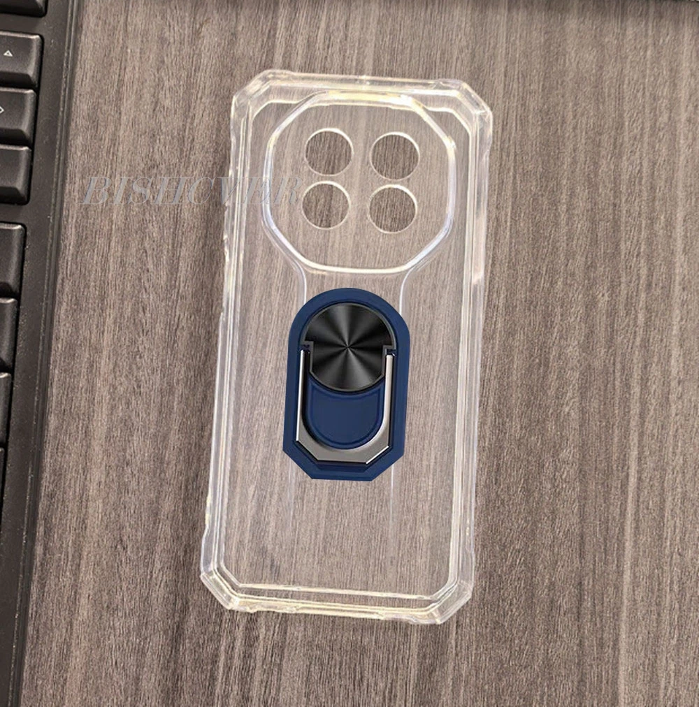 Versatile TPU Soft Silicone Smartphone Cover with Back Ring Holder Bracket