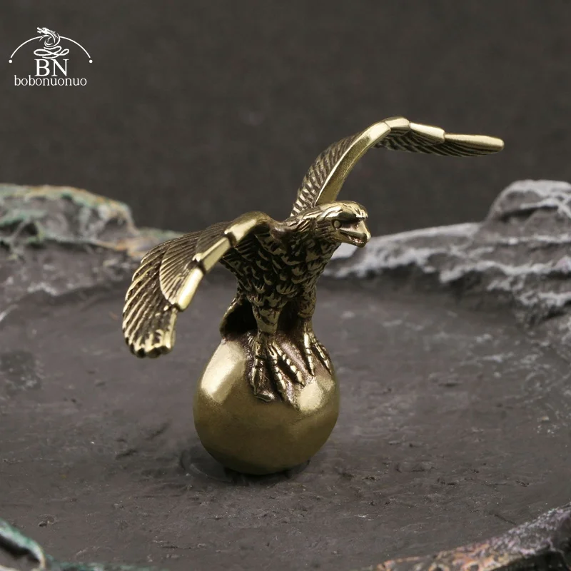 Handmade Brass Eagle Ornaments Accessories Vintage Pure