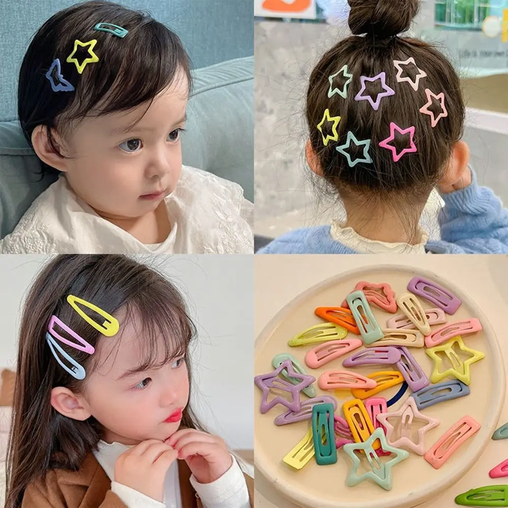 Description Picture 3 of itemStar Heart Shape y2k Geometry Shape Female Hair Accessories Children Hairpin Set Girl Baby Hair Clip Korean Style Headwear