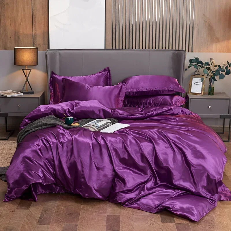 

Nordic Natural 100% Mulberry Bedding Sets Luxury Duvet Cover Set Fitted Sheet Pillowcases Quilt Cover 4 Pcs Bedcloth Sets