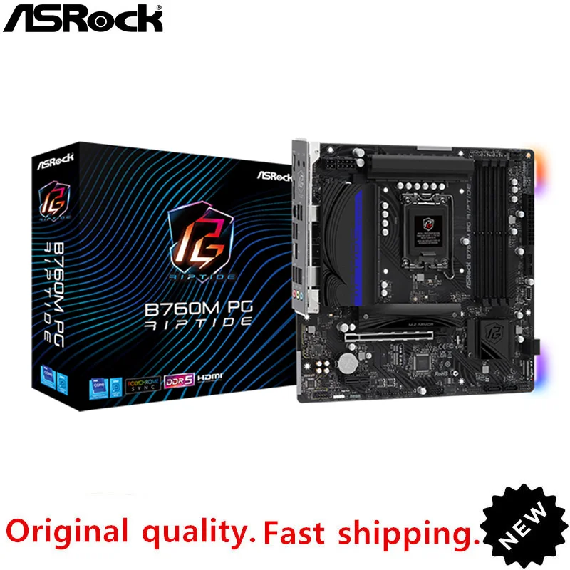 Nuovo Per Intel B760 Per Asrock B760M Pg Riptide Lga 1700 Ddr5 Supporto Per Scheda Madre Desktop Originale 12300F 12400