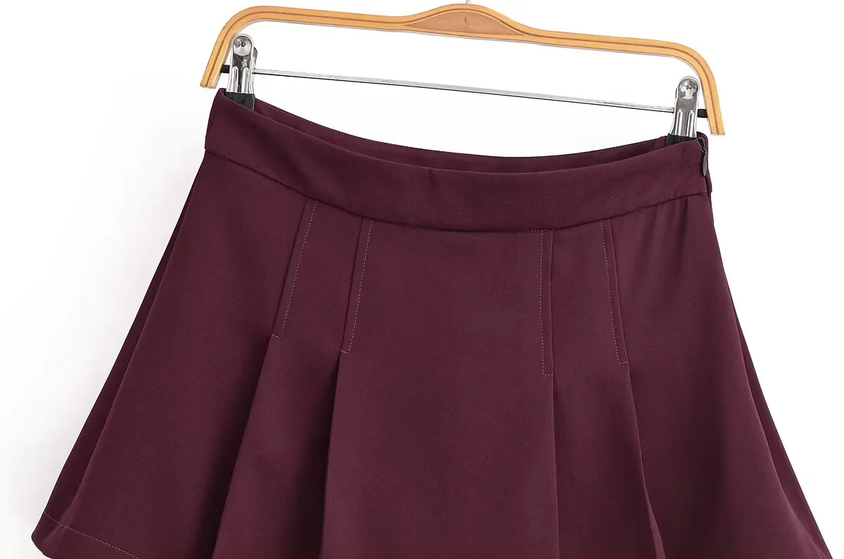 Women Solid Mini Skirts Spring Autumn A Line Skirt Chic Pleated Short Skirt Female Fashion High Waisted Party Skirt Streetwear
