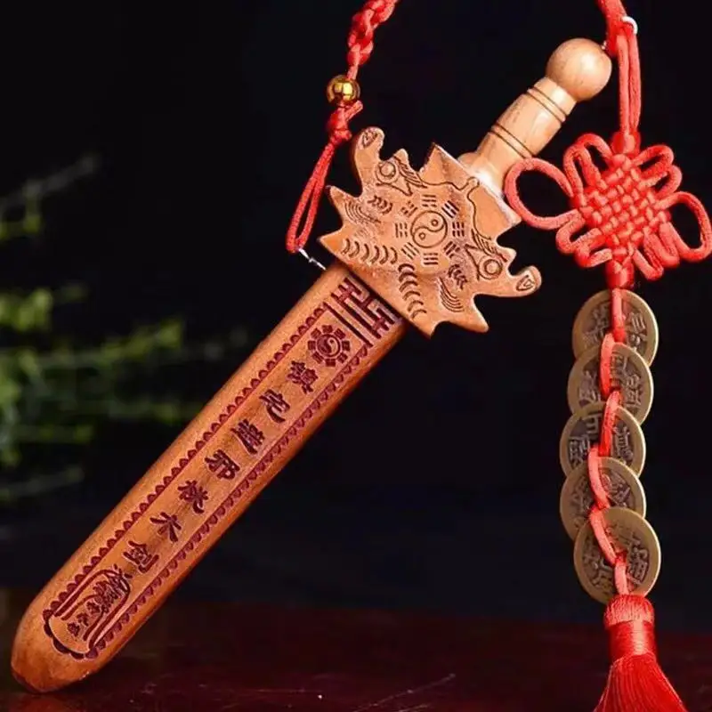Mahogany Handcrafted Decorative Wooden Sword - Chinese Traditional Martial Arts Gift