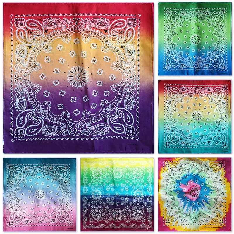 Cotton Bandana Square Scarf Print For Men Women 55cm*55cm