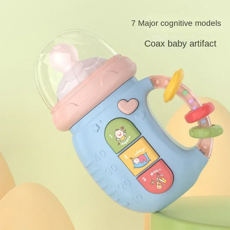 Baby Toys educational Newborn Light Music Electric Comfort Bottle Rattle Chinese English Early Education Mobile toddler toys 5