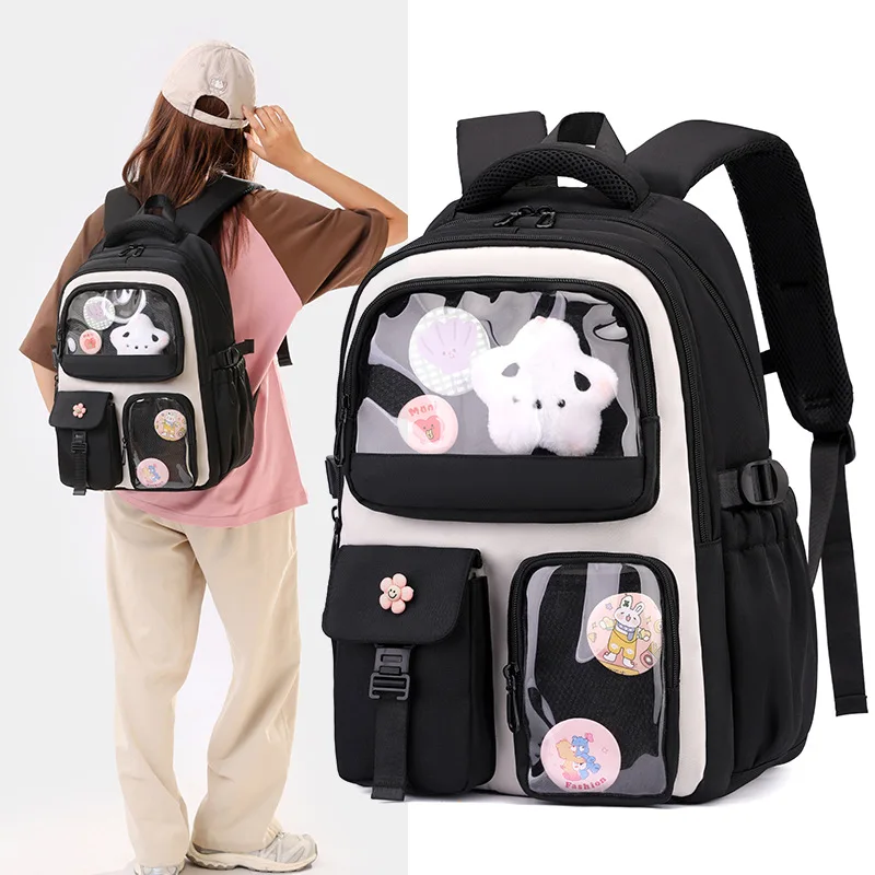 Cute School Backpack for Teen Girls Elementary Middle School Bags for Girls Campus Student Bookbag Kids Backpack Travel Daypack 1