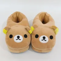 luxury Winter Bear Cotton Ladies Slippers House Home Cartoon Cute Bear Home Indoor Couple Female Warm Indoor Slipper Casual - Image 6