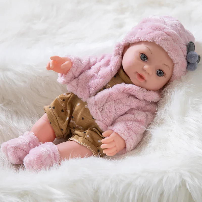 

30cm Reborn Baby Doll Dress Up Simulation Newborn Reborn Baby Doll Toy Children Birthday Gift Doll Soft Rubber Toys for Kids
