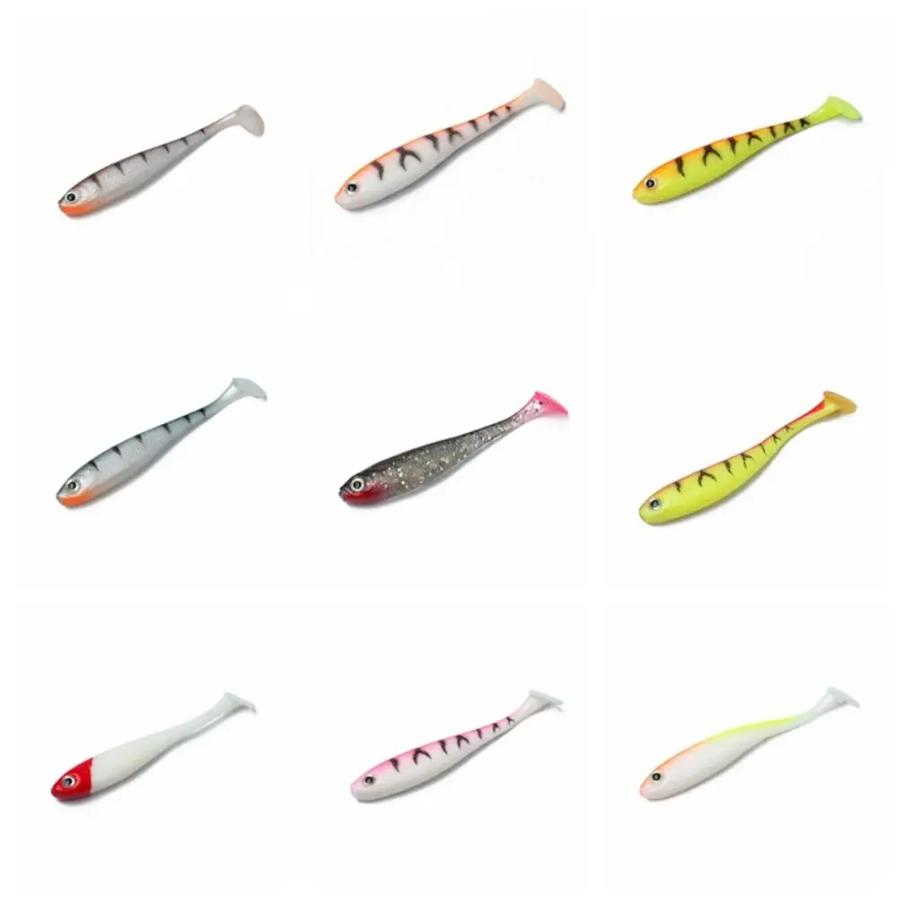 

5PCS 7cm/2.1g T-tail Soft Bait Swimbait Artificial Bionic Paddle Tail Swimbaits Pesca Silicone Jigging Wobblers Bass