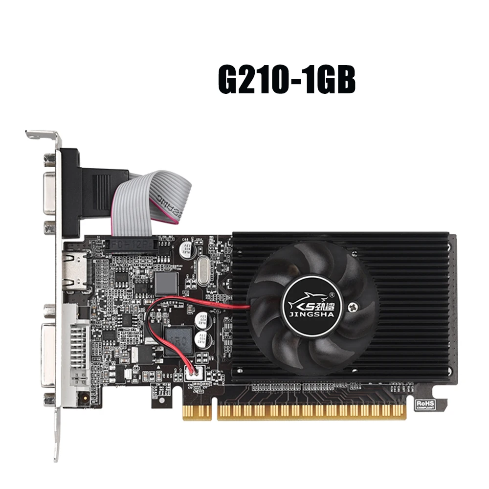 thumbnail interactive-video image 1 of GT 210 1GB GDDR3 Graphics Card – 64-bit PCIe 2.0 Low Profile Video Card For Basic PC Use 1 of 3