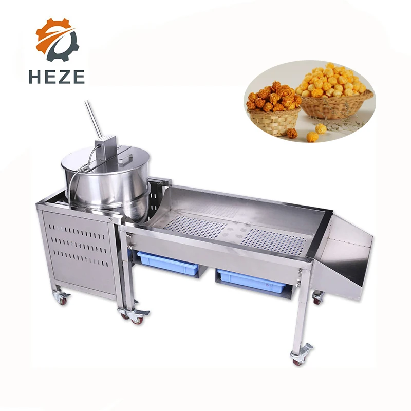 China Stainless Steel Commercial Caramel Kettle Corn Popcorn Machine For Sale