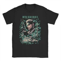 تي شيرت MGS1 Solid Snake Game من Metal Gear مصنوع من القطن، تي شيرت مضحك بأكمام قصيرة، تي شيرت كلاسيكي للرجال والنساء، تي شيرت للآباء والأطفال والبالغين والأطفال 4