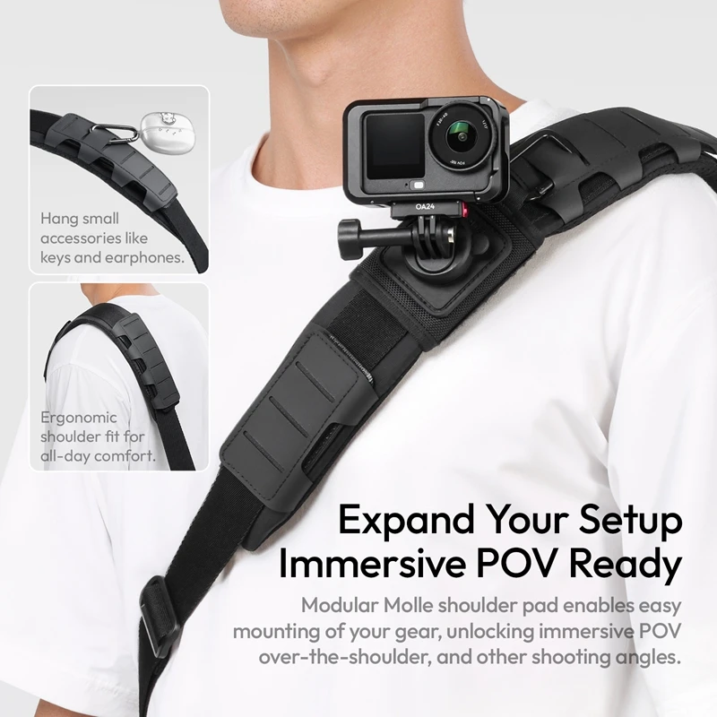Ulanzi U023 Urban Daily Shoulder Bag Sling Travel Shoulder with Divider Adjustable Strap Crossbody Carry for Photography Camera - Ảnh 3