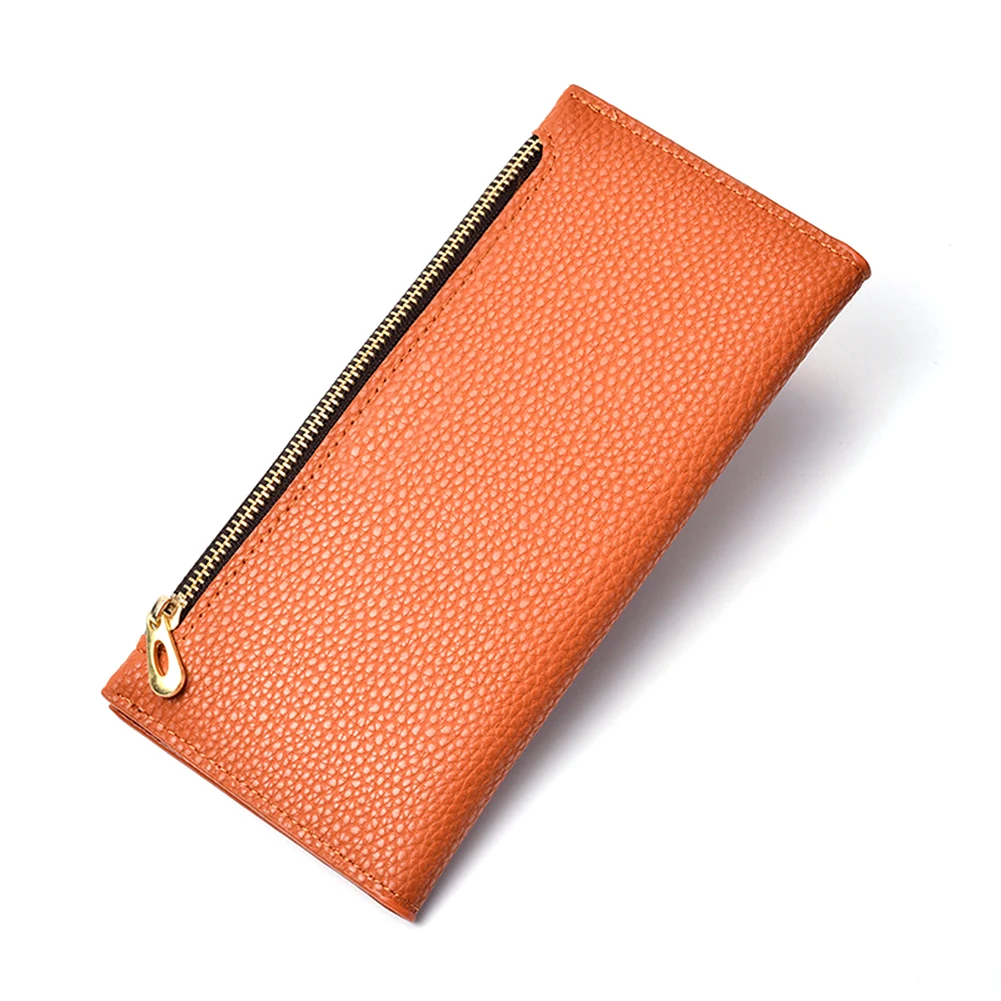 Stylish Snaps Zipper Long Wallet Clip Portable Lightweight Card Sleeve Money Storage Supplies