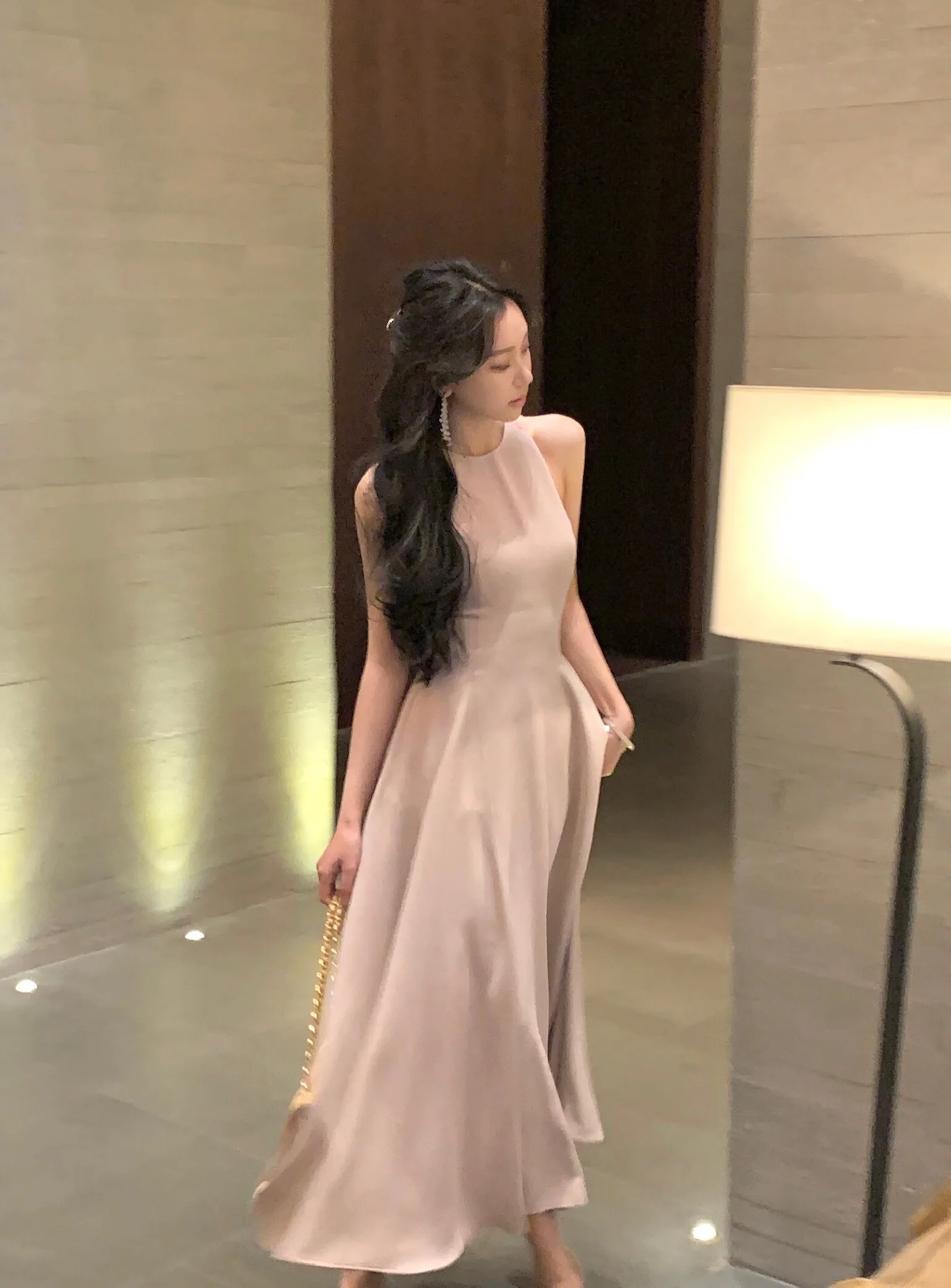 France Vintage Evening Party Long Dresses for Women Solid Sleeveless A-line Princess Wedding Prom Robe New Spring Vestido Mujer