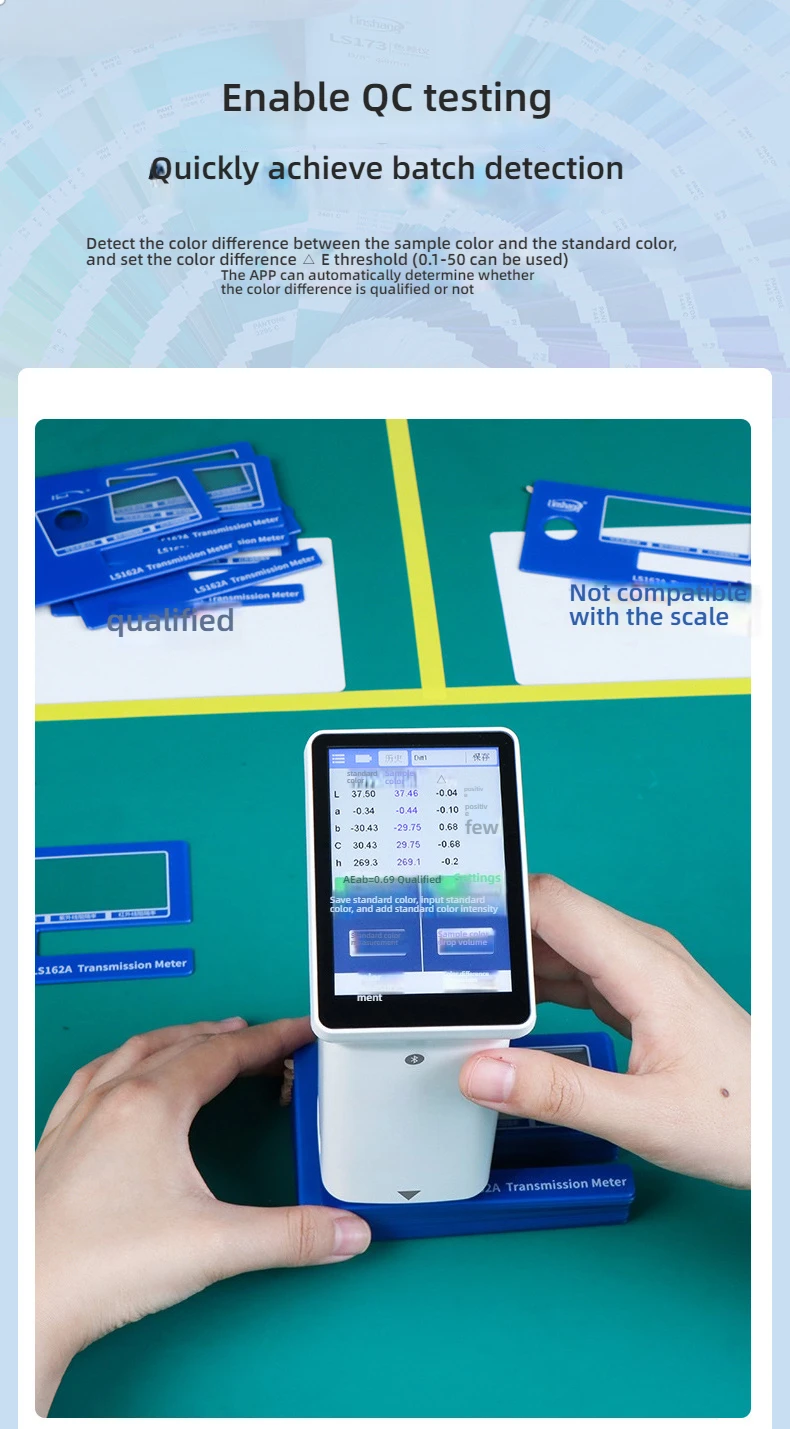 LS172 Colorimeter Fabric Color Meter Colorimeters Touch Screen Easy to Use Mobil