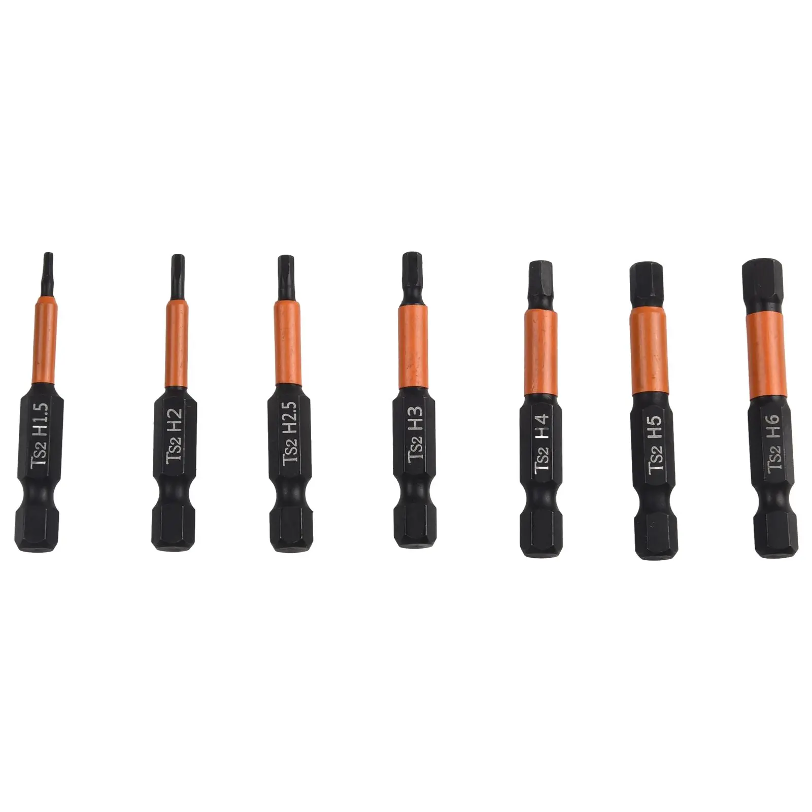 7PC Magnetic Hex Head Wrench Drill Bit Set 1/4 Bit Set H1.5-H6 Inner Hexagonal Shank Screwdriver Head Hand Repair Tools