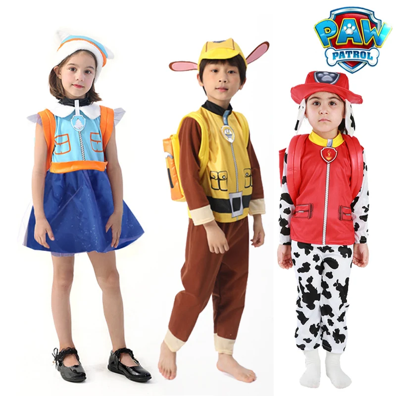 Paw Ronds Cosplay Cartoon Costume Kids Creative Stage Performance Outfit Costume Ryder Macerie Dress Up Boy Girl Birthday Gift