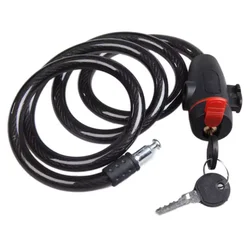 Heavy Duty Metal Anti - Theft Motorcycle Chain Lock with Keys for Maximum Security and Reinforcement (Red Black)