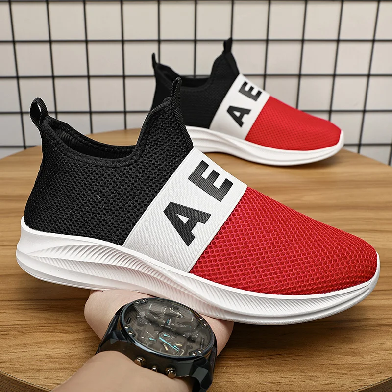 

Outdoor Super Light Men Sneakers Fashion Breathable Running Sport Shoes Quality Slip-on Plus 47 Athletic Footwear 2023 Hot Sale