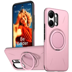 Redmi Turbo 5 Shockproof Magnetic Case with Rotating Ring Bracket, ELVEV for Redmi Turbo 5 (Pink)