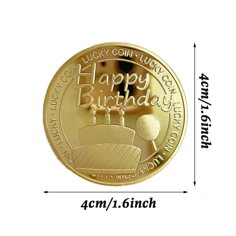 Commemorative Medal Festival Celebration Lucky Coin Happy Birthday Commemoration