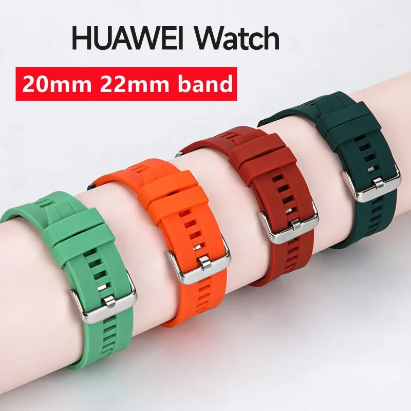 Фото Ремешок спортивный для Huawei Watch GT 2 3 Pro/gt2/gt3, силиконовый браслет для Samsung Galaxy watch 4 5 pro, 22 мм 20 мм, 42 мм 46 мм №1