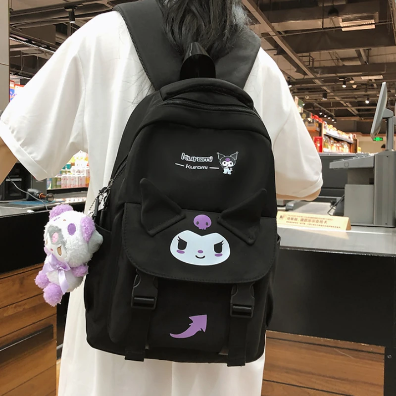 

Детский рюкзак Sanrio Cinnamoroll Kuromi, школьный ранец для учеников средней школы, Вместительная дорожная сумка для компьютера