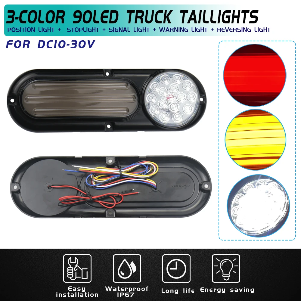 LED position light for truck / bus / caravans (12-30V), red