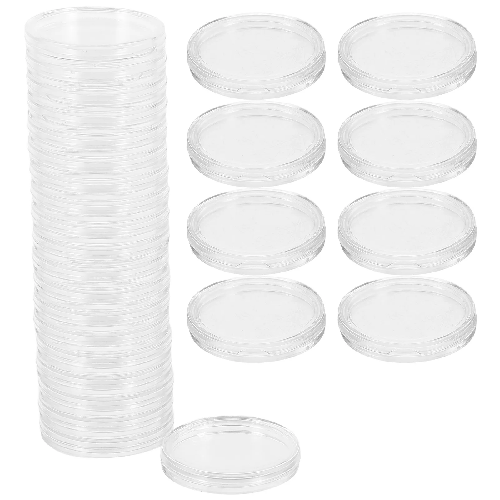 100Pcs 28Mm 프리미엄 투명 동전 보호 상자 꼭 맞는 안전한 보관 상자 상품, 비즈니스 선물, 광고 프로모션에 이상적