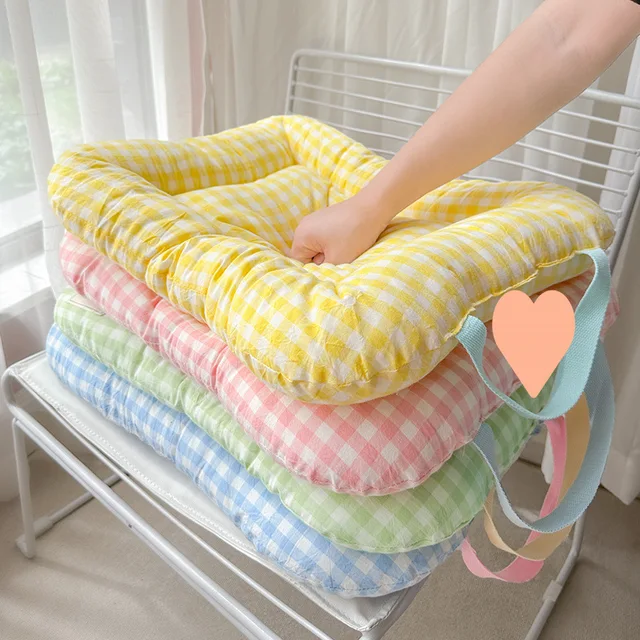 Cute Plaid Dog Cat Cushion  Chic Pet Mat Soft Reversible Washable Pad for Bed, Sofa Non-Slip Comfort Mat for Puppy Kitten Small 4