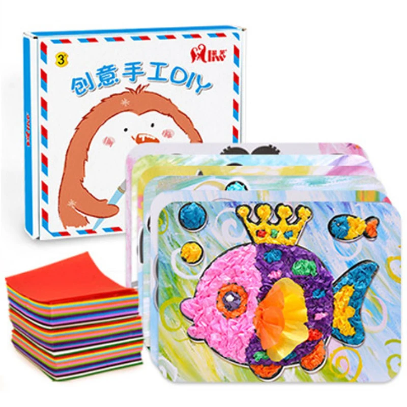 

Fun Pasting Children's Craft DIY Creative Rubbing Paper Painting Early Education Art Stickers Painting