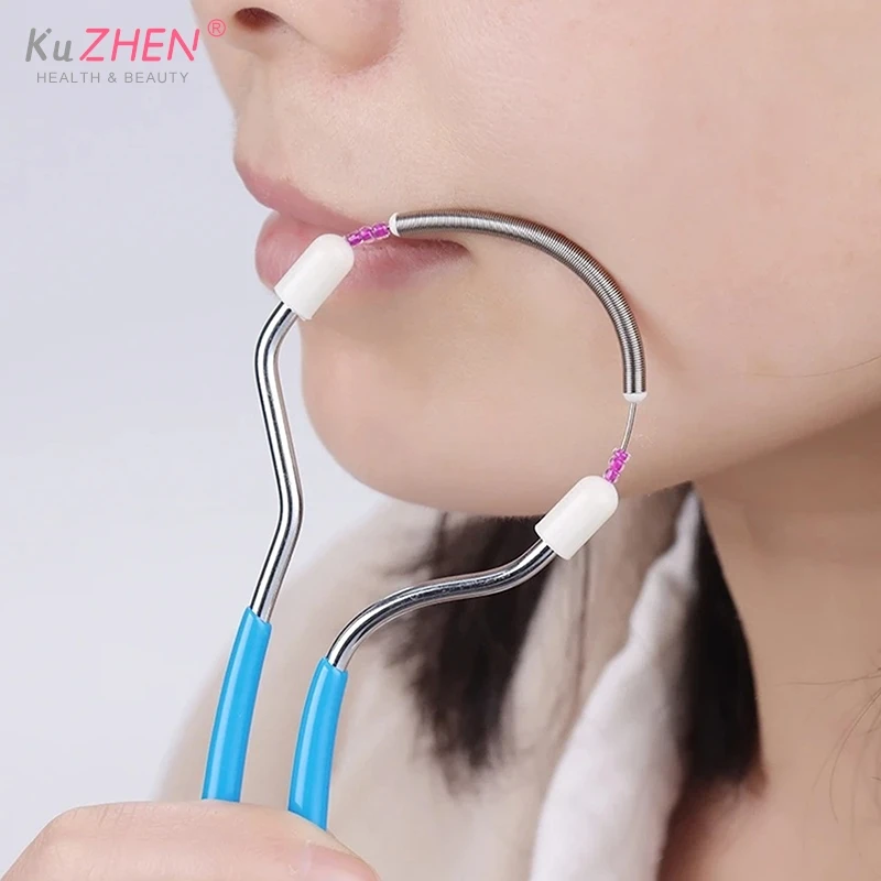 Manual Facial Hair Remover 1PC Epilator Safe Handheld Spring Threading Face Defeatherer For Cheek Eyebrow DIY Makeup Beauty Tool