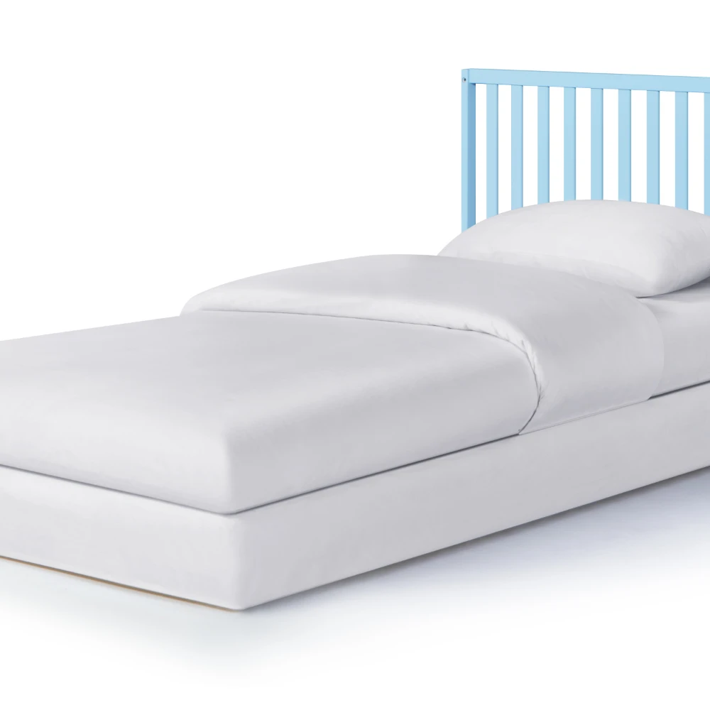 Palmer 3-in-1 Convertible Mini Crib Baby Blue w/ mattress pad 6