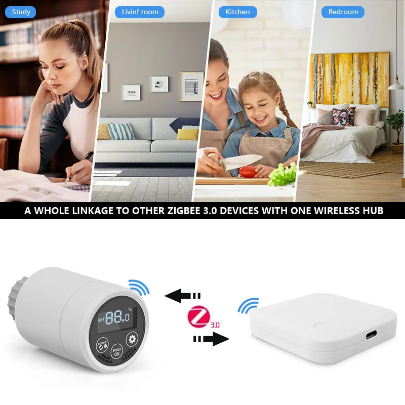 Xiaomi Tuya Smart ZigBee Thermostat Radiator Valve Programmable