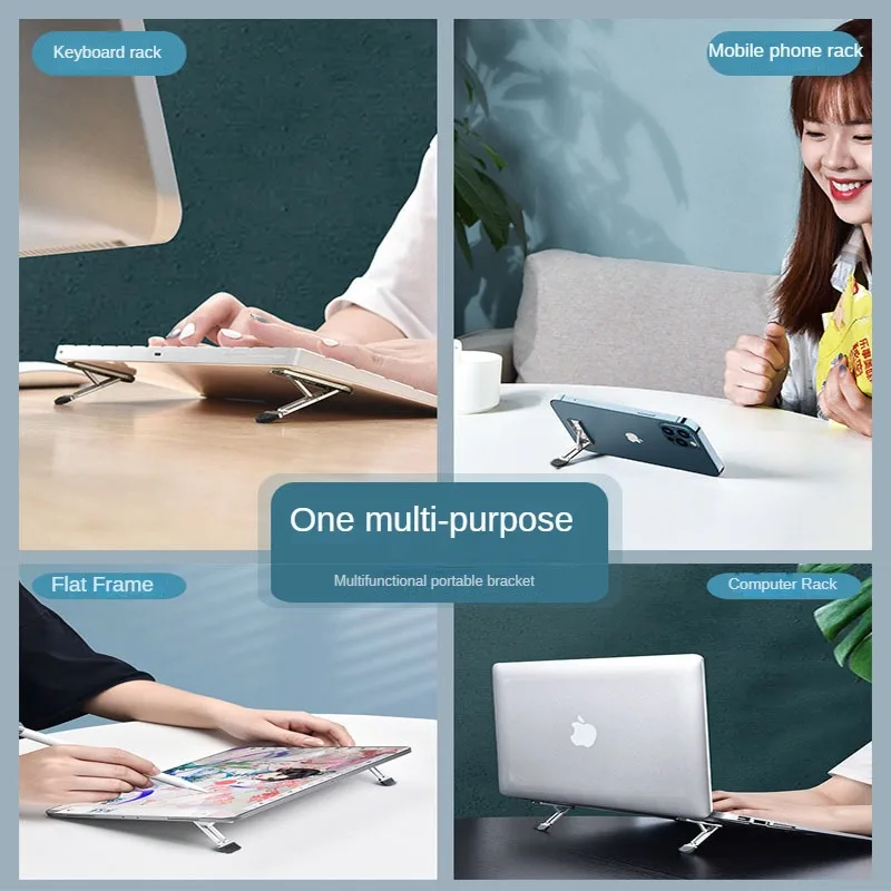 Laptop Stand Radiator for Keyboard Holder Mini Portable Legs for Macbook Pro Huawei Xiaomi Notebook Aluminum Base Support Tools laptop stand